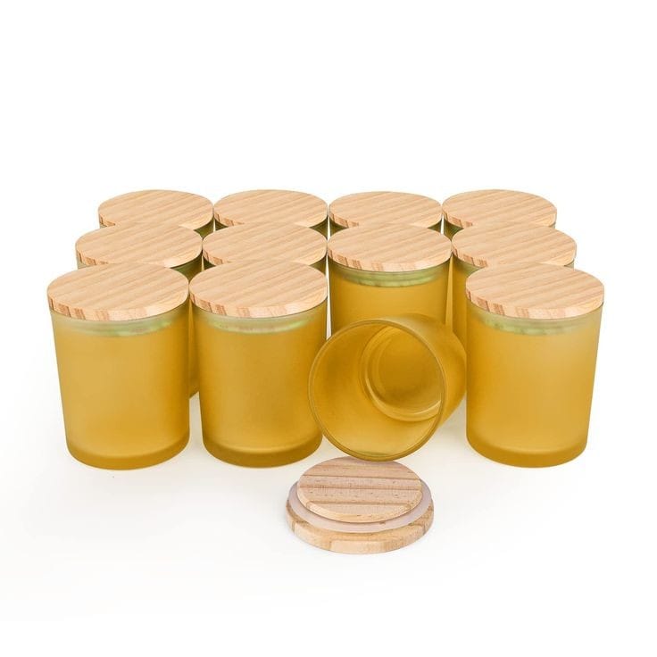 Glass Storage Jars with Wooden Lids